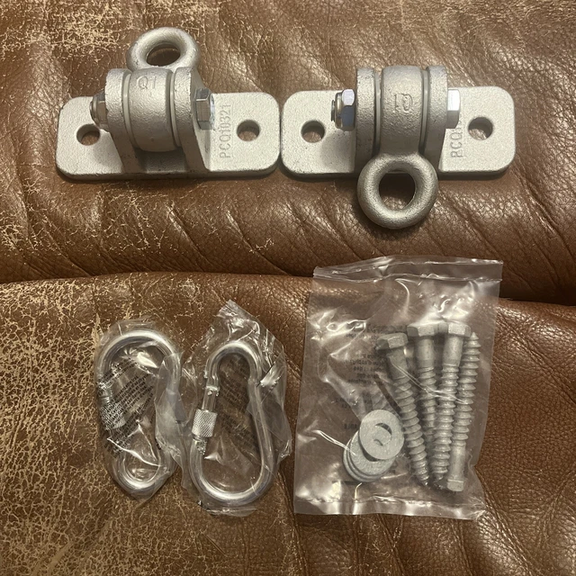 SWING SET HANGERS 2 Heavy Duty Brackets with Locking Snap Hooks for