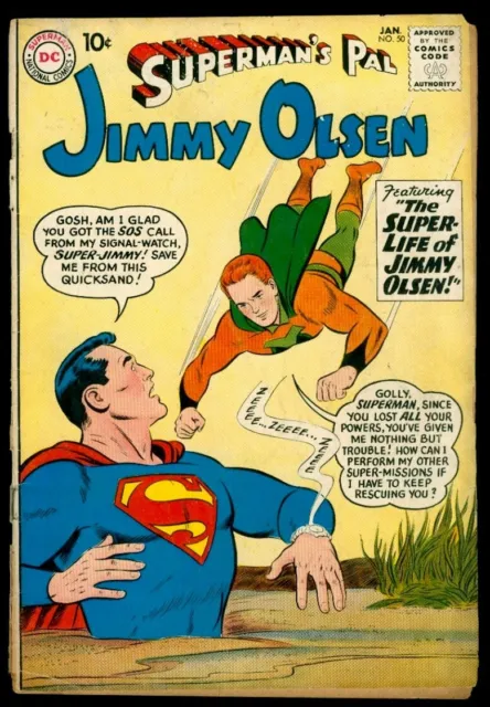 DC Comics Superman's Pal JIMMY OLSEN #50 GD+ 2.5