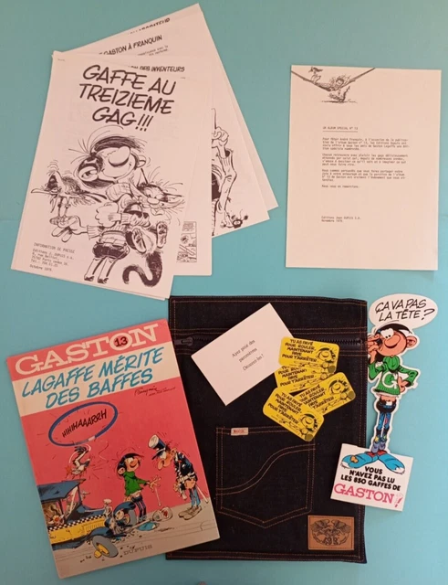 Gaston – Dossier De Presse Rare Merci Gaston – 1989 – Avec Sérigraphie