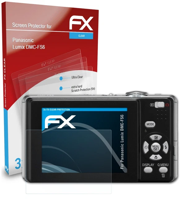 atFoliX 3x Screen Protector for Panasonic Lumix DMC-FS6 clear
