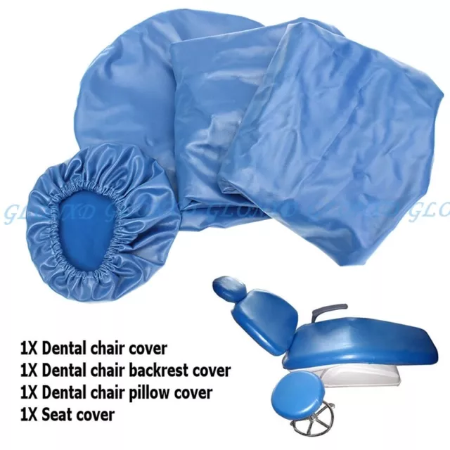 4Pcs/set Dental Chair Seat Cover Cloth PU Leather Waterproof Protector