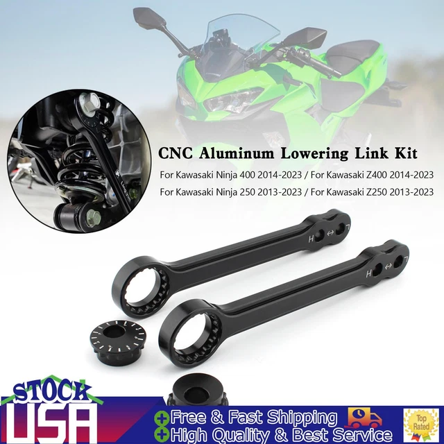 CNC ALUMINUM LOWERING Link Kit 40mm For Kawasaki Ninja 400 250 Z400