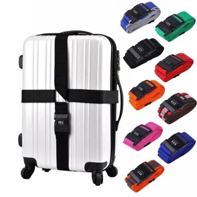 Kreuz-Kofferband Koffergurt Gepäckband Kofferriemen Gepäckgurt verstellbar !