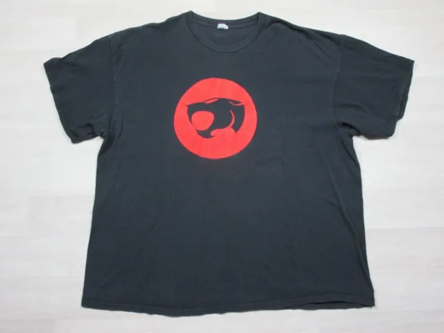 Vintage 1990's Thundercats Logo Tee Black Size (3XL) Mens T-Shirt Cartoon Toy