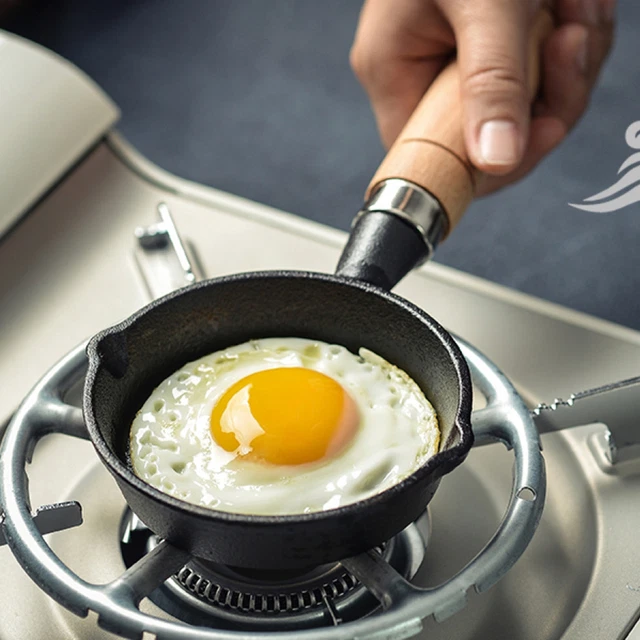 Sartén de huevos Health Benifit incluso calefacción mango de madera sartén para tortilla 2 tamaños
