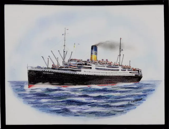 Original Art Work ...ss NEA HELLAS ...Greek Line...ocean liner