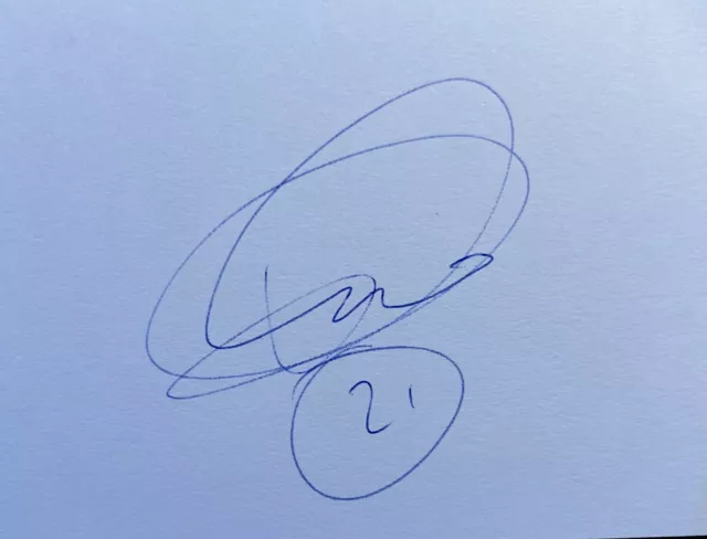 hand signed signature ADRIANO INTER MILAN FC memorabilia autograph