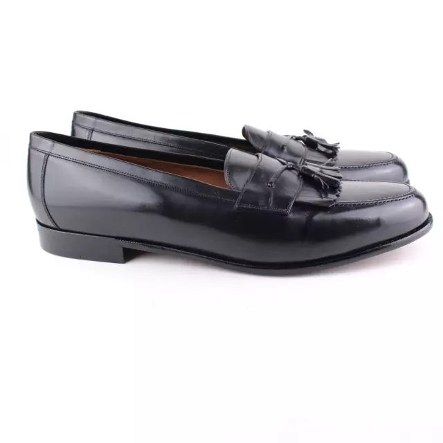 Mezlan Santander Mens Size 15M Black Leather Tassel Slip On Dress Loafers Shoes