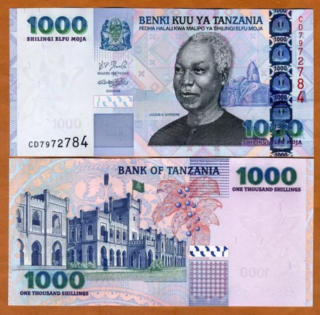 Tanzania, 1000 (1,000) shillings, ND (2003) P-36b, UNC