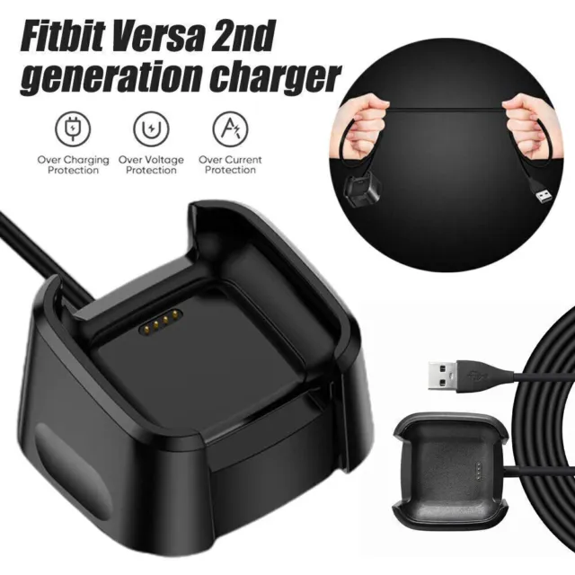 Compatible For Fitbit Versa 2 Lite Charger Replacement USB Charging Cable Case'