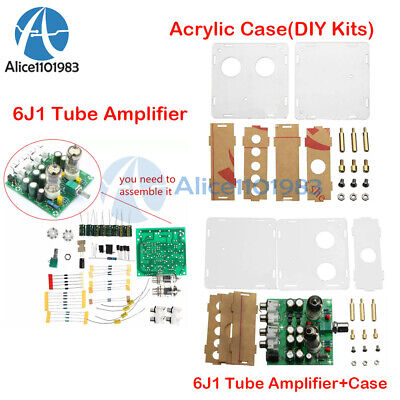 AC12V 6J1 Valve Pre-amp Tube Board Headphone Pre Amplifier/Acrylic Case DIY Kits