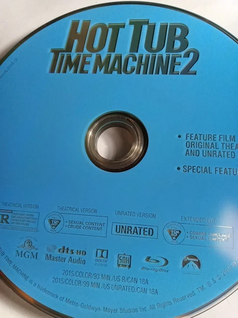 HOT TUB TIME Machine Ii Blu Ray Disc Only Used Tested Freeship