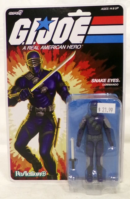 Super7 Reaction+ G.I. Joe Snake Eyes (Comic) – Action Figure 9,5 Cm Con Accessori