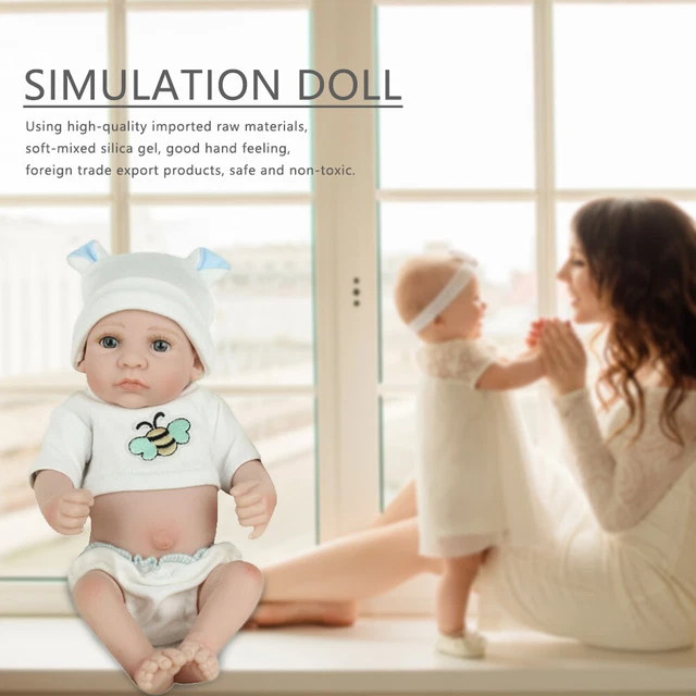 28cm Lifelike Reborn Dolls 3D Skin Newborn Baby Doll Collection Art Appease Toys