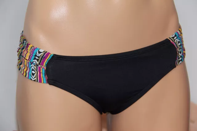 NWT Lucky Brand Swimsuit Bikini Bottom Sz XS Hipster Black Multi