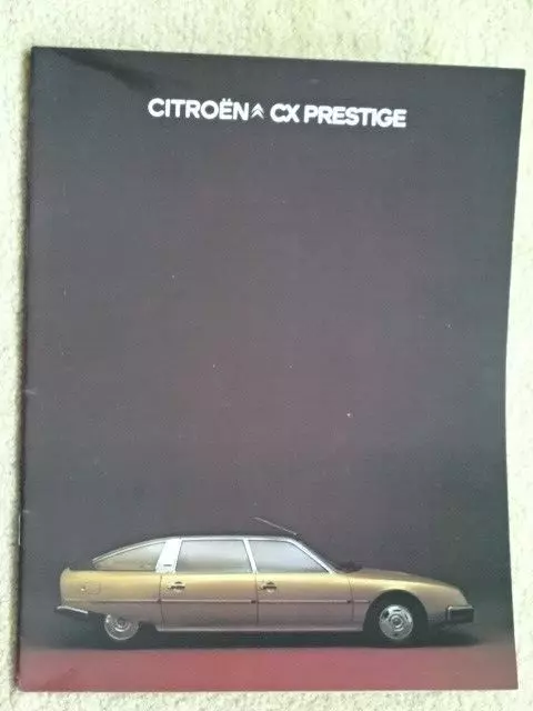 CITROEN "CX Prestige" 2.4 engine - 09/1976 - French sales brochure, catalogue