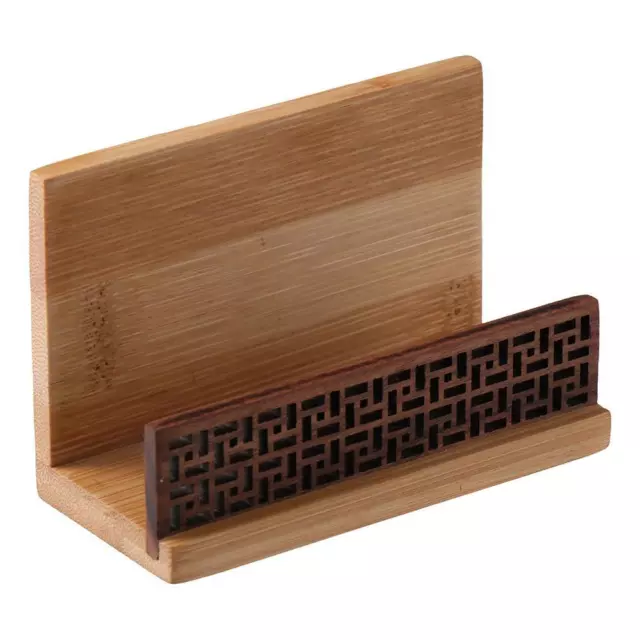 Credit ID Card Storage Portable Business Card Display Wooden Card Case  Hom