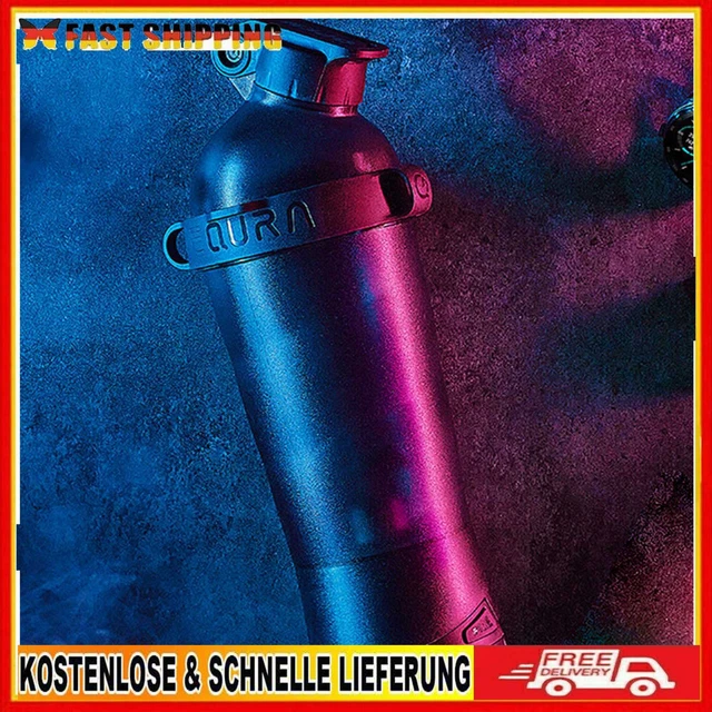 550ml Milchshake Mixbecher Power Bank 2000mAh Mixer Shaker Flaschen (Schwarz)