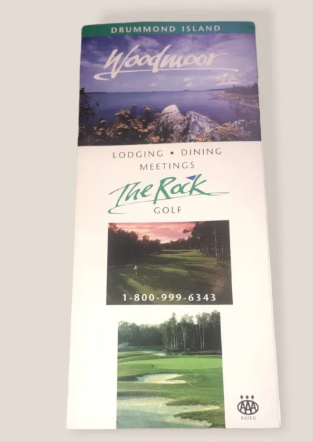 Drummond Island Woodmoor The Rock Golf Vintage Brochure