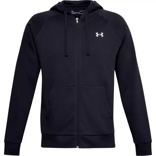 UNDER ARMOUR MENS Rival Fitted Full Zip Hoody Hoodie Hooded Top