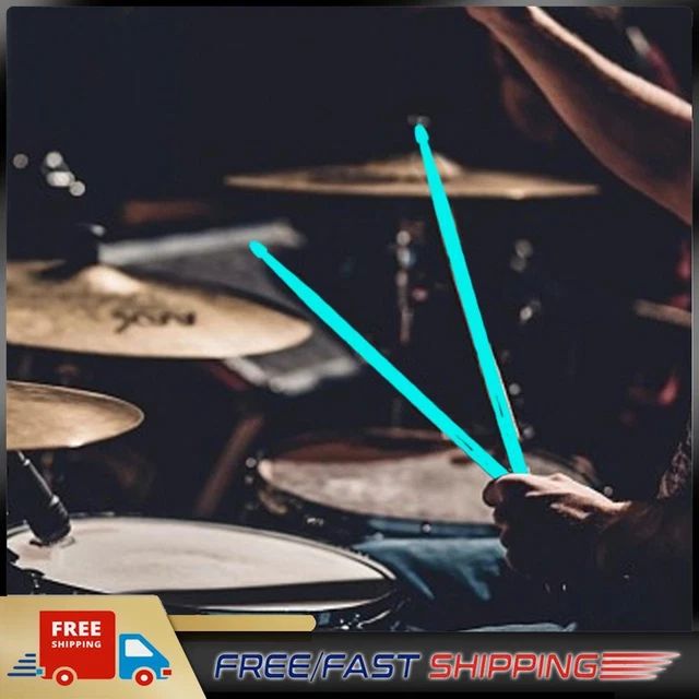2 Pcs 4 Color Nylon Light Up Drum Sticks for Adults Kids Professional (Blue)