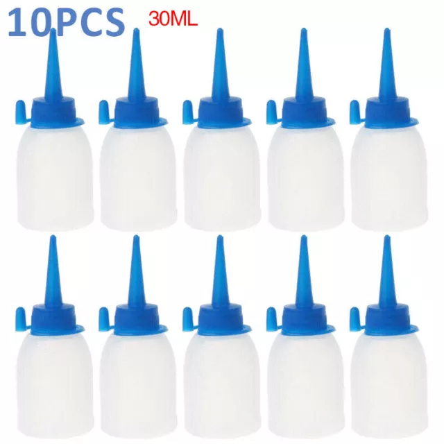 10x Oil Can Empty Plastic Squeeze Bottles Squirt Jet Sauce Ketchup Tip Tsui 30ML