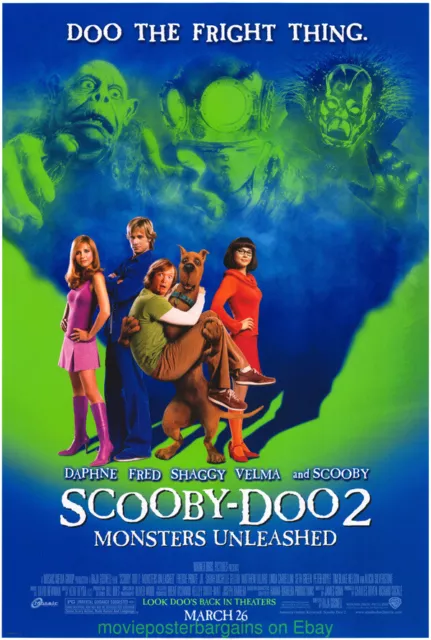 SCOOBY-DOO 2 MOVIE POSTER Original DS 27X40 grn/blue style Sarah ...