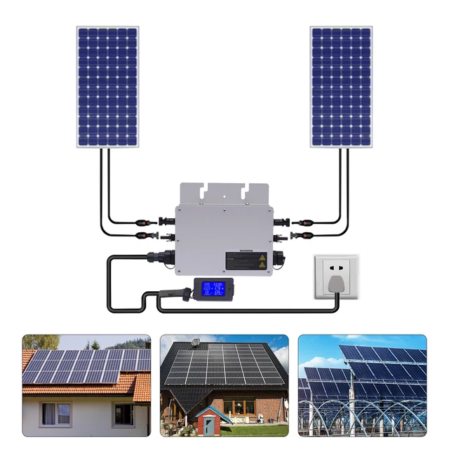 Mikro-Wechselrichter WVC-300 Mit MPPT – 300 W, Solar Grid-Tie, IP65 Wasserdicht, 230 VAC