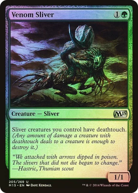 Venom Sliver *Foil* | M14 Magic 2014 | NM | MTG EDH | Deathtouch