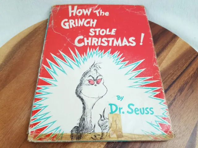 1957 How the Grinch Stole Christmas, Dr. Seuss with Dust Jacket, Very Rare