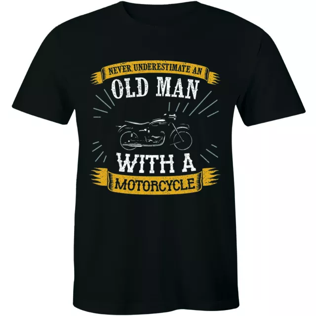 Never Underestimate An Old Man With A Bicycle Mens Funny Cycling T-Shirt Bike