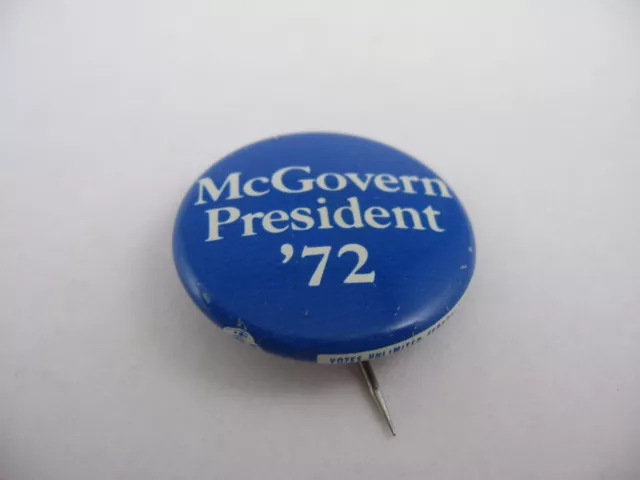 Vintage 1972 McGovern President Pin Political Button