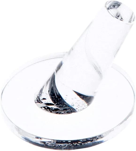 Plymor Clear Acrylic Ring Finger Display, Single on round Base, 2" W X 2" D X 1.