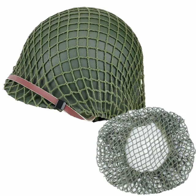 WWII US Army M1 Helmet Cover Cotton Camouflage Net -U.S. HELMET COVER