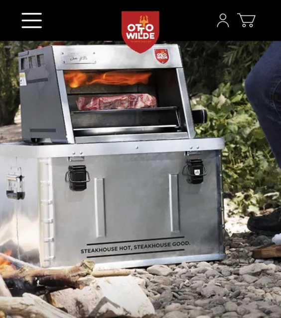 Otto Wilde ProGrill Stainless Steel Steak Grill with 3 Stage Burner Setting.