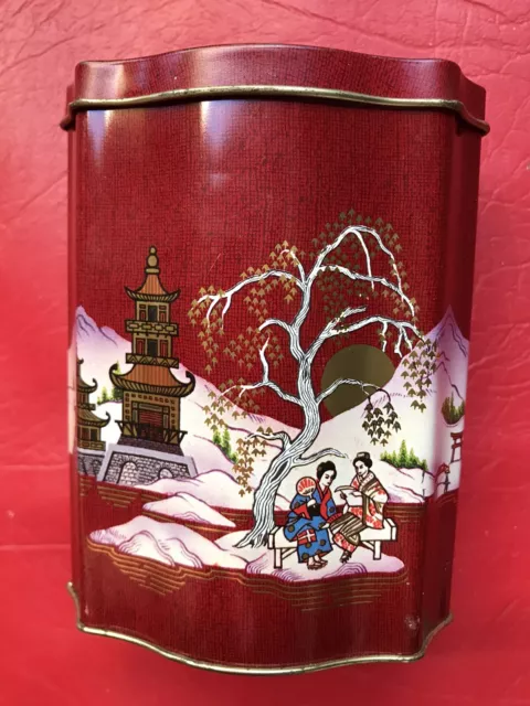 Japanese Empty Tin Collectable Container Storage Display