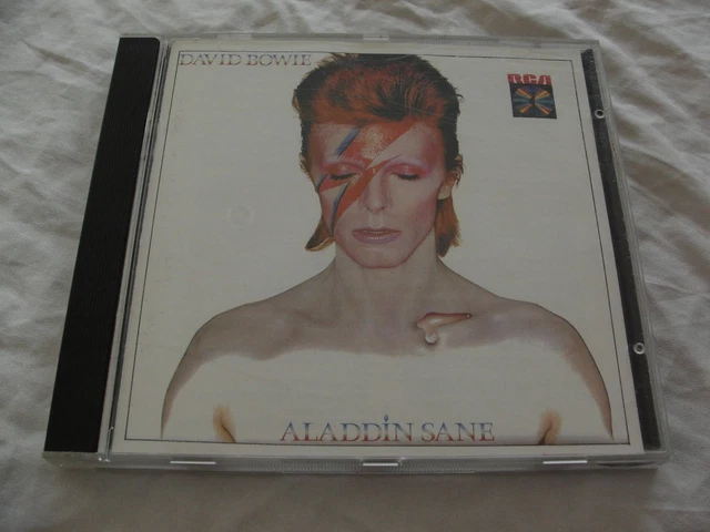 DAVID BOWIE ALADDIN SANE RARE ORIGINAL 1980s RCA CD SILVER DISC FOR UK ...