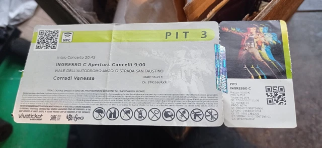 Biglietto Modena Park 01 07 2017 Vasco Rossi Originale Ottimo Concerto 2