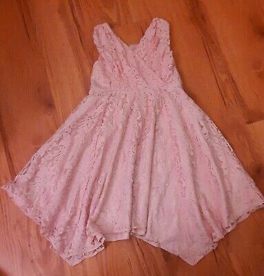 Monsoon Girls Pale Pink Lace Party Bridesmaid Dress Age 8 Years
