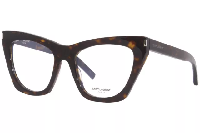 Saint Laurent Kate-Opt SL214 002 Eyeglasses Women's Havana Full Rim Cat Eye