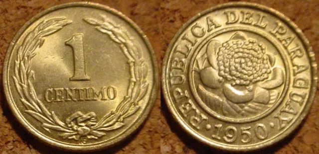 Hi Grade 1950 1 Centimo Paraguay**Nice**
