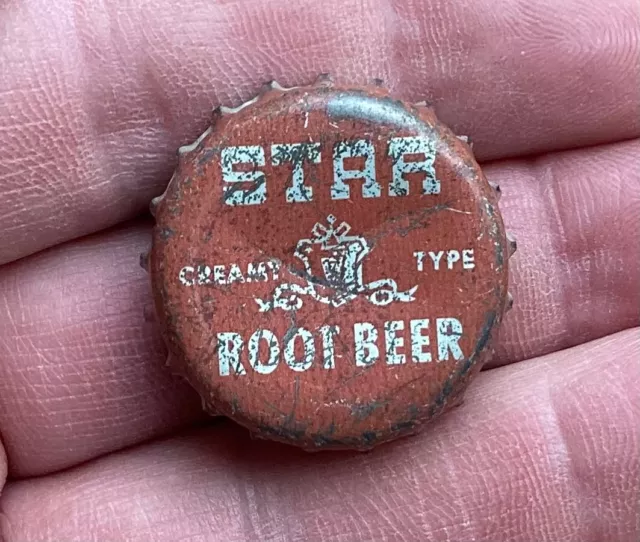 Old Newark NJ Star Root Beer Bottle Cap Cork Back Crown Advertising Star Bev Co