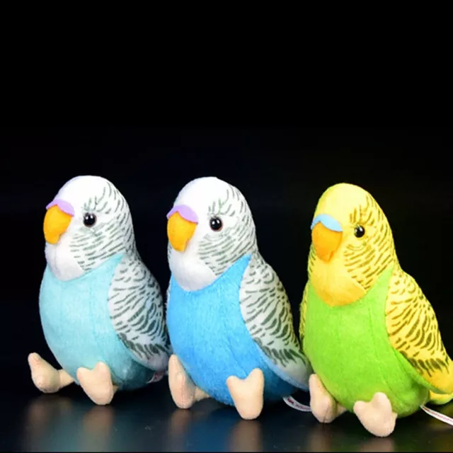 Plush Cuddly Critters Green Or Blue Budgerigar Soft Toy Budgie  Gift 2 Colors