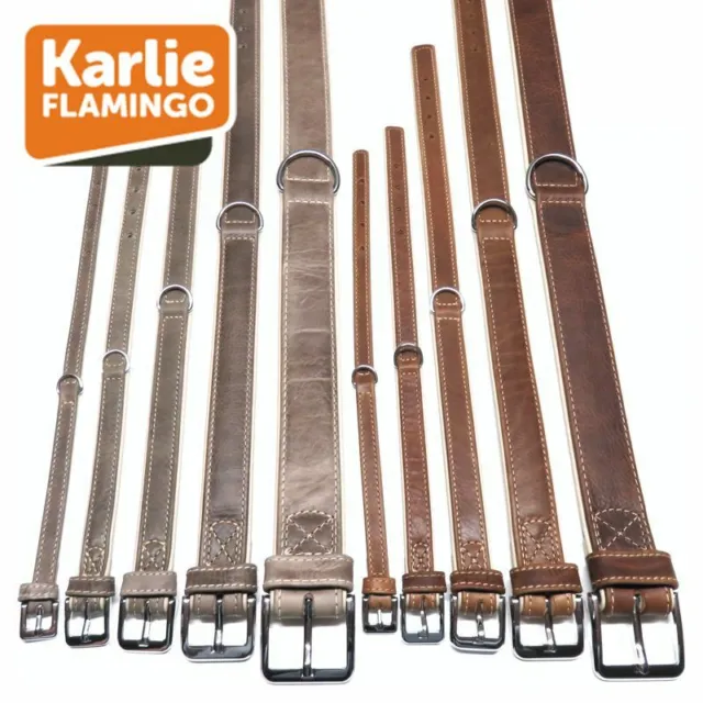 Karlie Leder-Halsband COMFORT 32-65 cm - Fettleder Hundehalsband