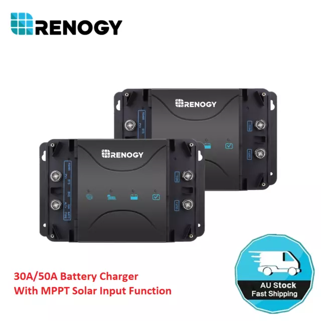 Renogy 30Amp 50Amp DC to DC Battery Charger W/ MPPT Solar Lithium AGM GEL 12V