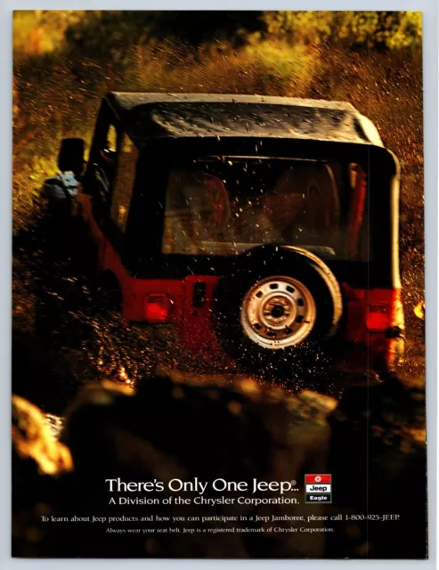 1995 Jeep Eagle There's Only One Red Jeep Soft Top Chrysler Vintage Print Ad