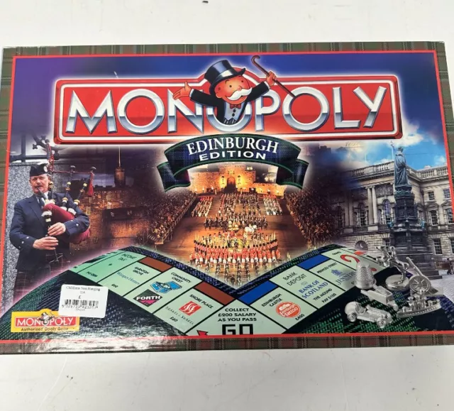 Monopoly Edinburgh Edition Brettspiel Hasbro 2000 Familie Spaß Immobilienhandel #7