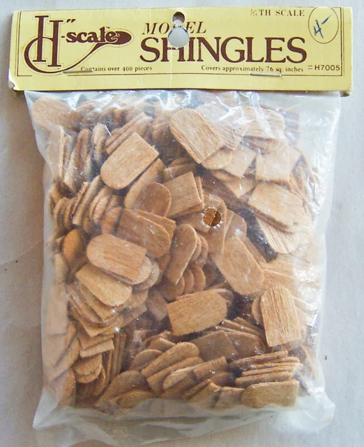Houseworks 400 Wood Fishscale Dollhouse Shingles #H7005 Half Scale 1:24, Sealed!