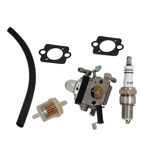 For Walbro HDA-242 HDA-252 Carburetor-Carb Fuel Filter-Gasket Spark Plugs-Set