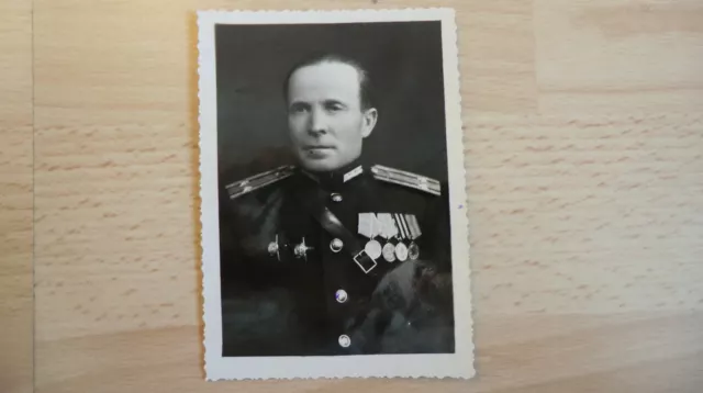 Foto Portrait Russische Offizier 100% Original UDSSR Nr-25